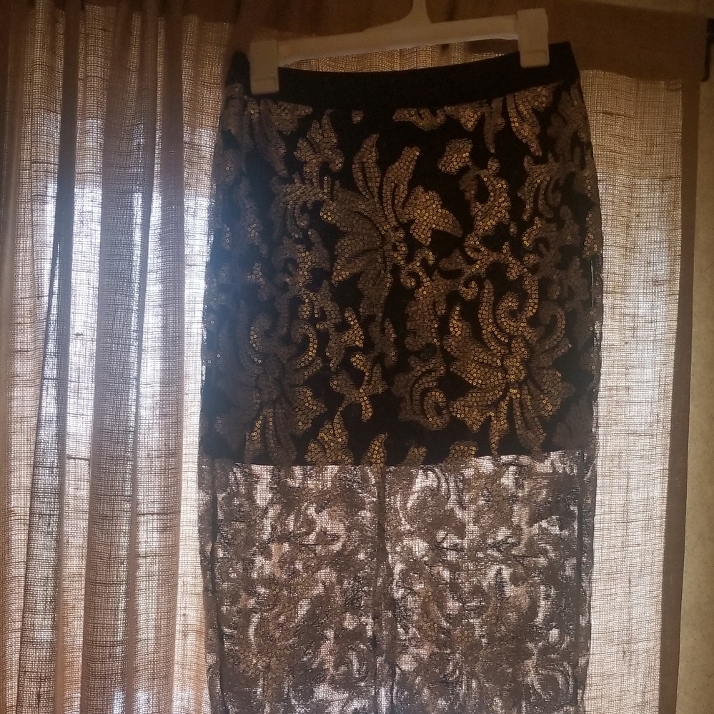 pencil skirt with sequins